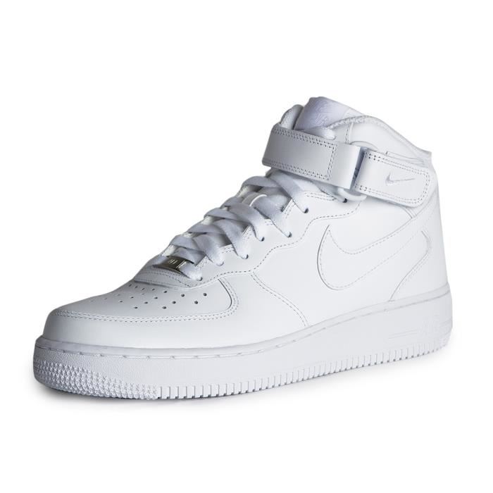 nike air force 1 mid blanc