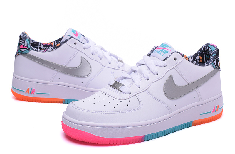 rainbow bottom air force ones