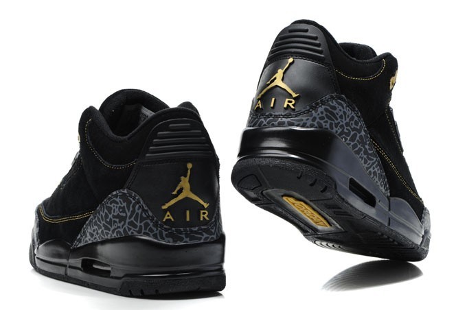 air jordan femme noir et or