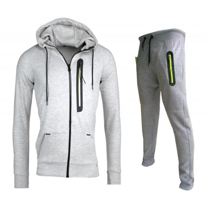 survetement nike gris et jaune